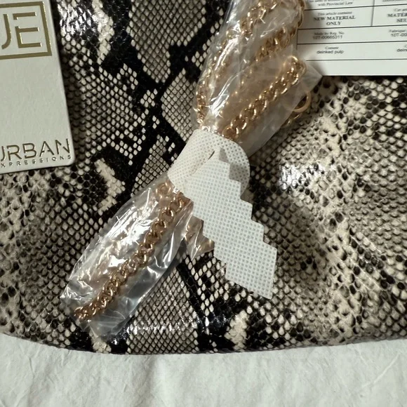 Snakeskin crescent shaped purse. NWT - Picture 3 of 5